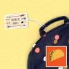 Kids Labels Durable Large Luggage & Bag Tag Taco Design view 2