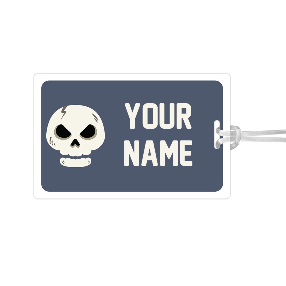 Kids Labels Durable Large Luggage & Bag Tag Skull Design