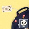 Kids Labels Durable Large Luggage & Bag Tag Skull Design view 2