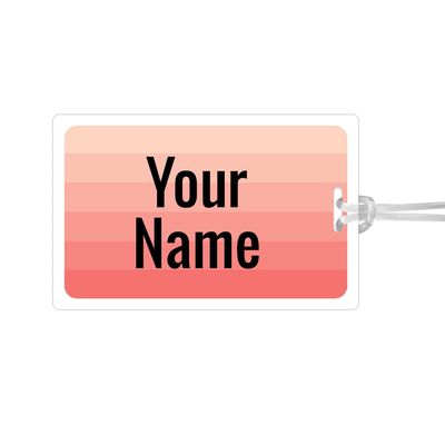Kids Labels Durable Large Luggage & Bag Tag Peach Palette Design