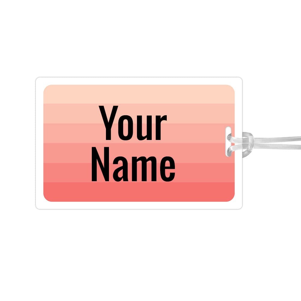 Kids Labels Durable Large Luggage & Bag Tag Peach Palette Design