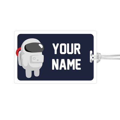 Kids Labels Durable Large Luggage & Bag Tag Spaceman Design
