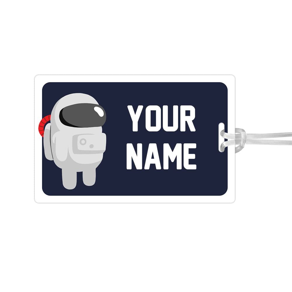 Kids Labels Durable Large Luggage & Bag Tag Spaceman Design