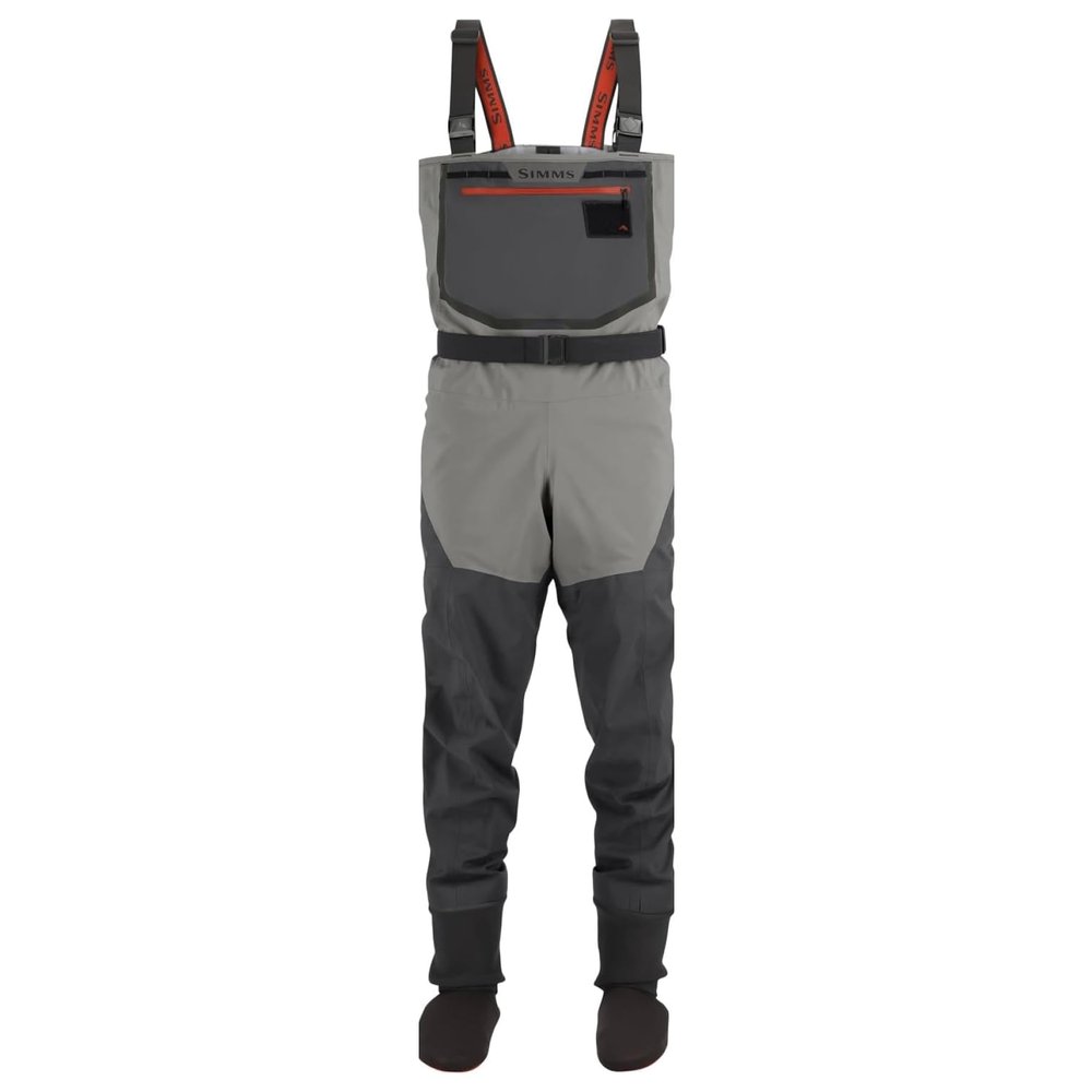 Simms Men's Freestone Stockingfoot Chest-High Fishing Waders - Durable, Breathable, Performance-Driven Waterproof Waders, Smoke (Large Long 9-11 Foot)