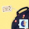 Kids Labels Durable Large Luggage & Bag Tag Hedgehog Design view 2