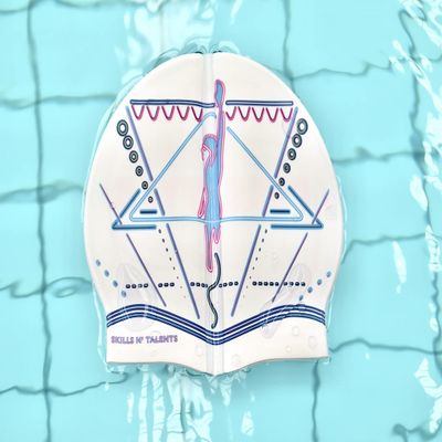 Swim Caps - Butterfly Backstroke Freestyle Breaststsroke - Light 2021 Collection | SNT (Freestyle White)