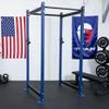 Titan Fitness T-3 Series Blue Tall Power Rack, 24in Depth, Weight Plate Holders, 1,100 LB Capacity Cage for Weightlifting and Strength Training view 2