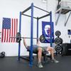 Titan Fitness T-3 Series Blue Tall Power Rack, 24in Depth, Weight Plate Holders, 1,100 LB Capacity Cage for Weightlifting and Strength Training view 3