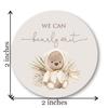 2"" Round Boho Bear Baby Shower Thank You Favor Stickers - Set of 40 (Neutral) view 3