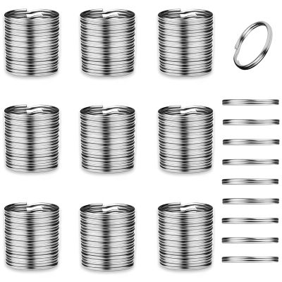 100pcs 15mm Key Ring Keychain Metal Silver Round Split Key Chains Rings Connectors for Home Car Dog Tag Office Ornaments Keys Attachment