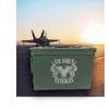 Ammo Can Man | Laser Engraved Air Force Veteran | Grade 1 Military Ammo Can | 30 Cal, 50 Cal or Fat 50 with Locking Kit Option (50 Cal - Engraved - Air Force Veteran) view 1