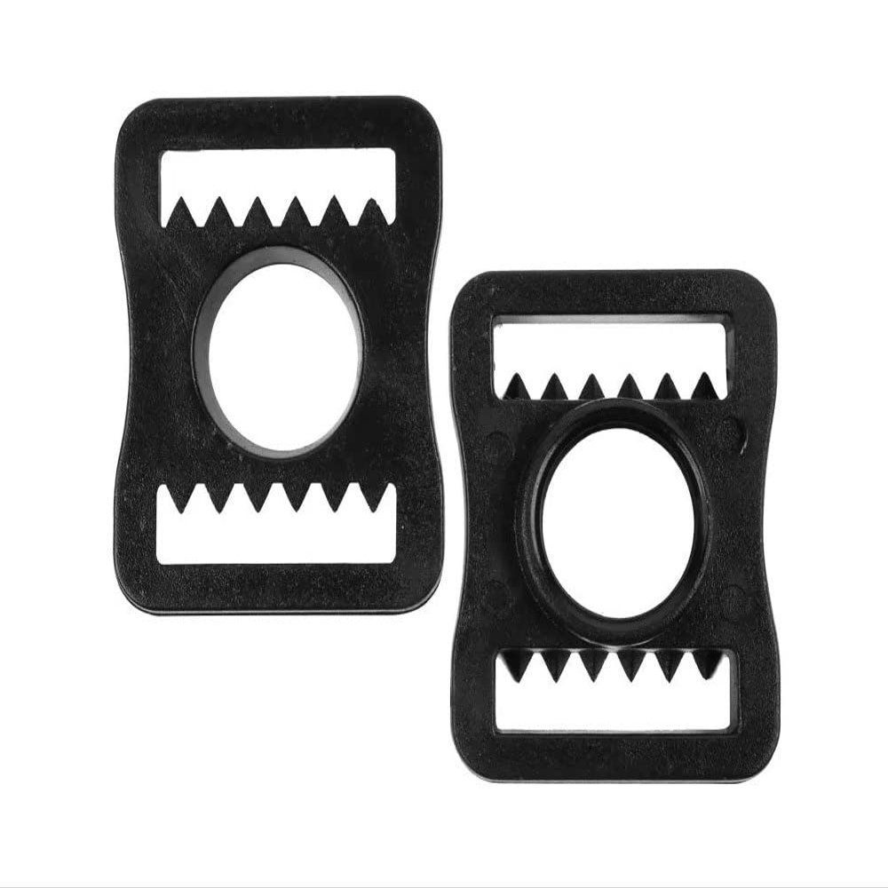 NineFit Basics Black Hockey Helmet Chin Strap Snap Buckles - 2 Pack