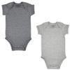 123 Bear Baby Cotton Spandex Infant Bodysuits Long Sleeve and Short Sleeve (Gray 2-Pack Short Sleeve, 6-12 Months) view 1