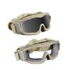 Hdlsina Tactical Safety Goggles Airsoft Goggles Anti Fog Military Glasses Tactical Shooting Goggle Protective Eye (KHAKI DK) view 1