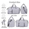 FIORETTO Women's Gym Duffle Bag with Shoes Compartment, 37L Capacity, Ideal for Travel, Gym, Sports, Duffel, Weekender, Grey view 4