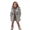 Toddler Kid Baby Girls Wool Coats Button Pocket Long Winter Coat Fall Winter Outwear Clothes 1-6 Years (Grey, 2-3 Years) view 1