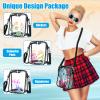 Cunno 20 Pcs Clear Crossbody Bag Stadium Approved Messenger PVC Shoulder Purse for Women Work Business Travel Concerts Sports Events view 3