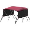 KAKIT Bimini Tops with Mesh Sidewalls Support Poles for Boats Marine Grade Canvas Top Includes 2 Straps Storage Boot 1 Inch Aluminum Frame(3 Bow 6'L x 46" H x 67"-72" W,Burgundy) view 1