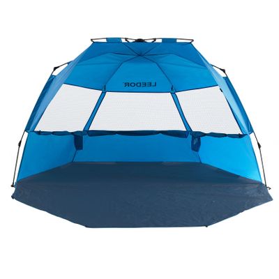 Leedor Beach Tent Sun Shelter Instant Beach Umbrella Easy with UPF 50+ UV Portable Windproof Pop Up Shade for 3 to 4 Person for Family Patent Pending