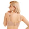 BIMEI Lace Contour Mastectomy Bra Pocket Bra with a Full profile (Beige, 34B) view 2