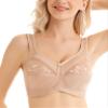 BIMEI Lace Contour Mastectomy Bra Pocket Bra with a Full profile (Beige, 34B) view 4