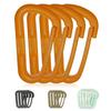 Breakwater Supply Hingeless Carabiner Hooks 4 Pack, Small 2-inch Gear Attachment Clips for Backpack, Keys, Keychain, Water Bottle, MOLLE, Ultralight, Tactical, D-Ring, Non-Corrosive, D-Shape (Orange) view 1