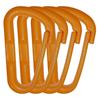 Breakwater Supply Hingeless Carabiner Hooks 4 Pack, Small 2-inch Gear Attachment Clips for Backpack, Keys, Keychain, Water Bottle, MOLLE, Ultralight, Tactical, D-Ring, Non-Corrosive, D-Shape (Orange) view 2