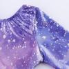 HOZIY Girls Gymnastics Leotards for Kids Abstract Galaxy Milky Way Size 8-9 9-10 8-10 Years Old Girl Tumbling Outfits Dance Unitard Bodysuits Sleeved Long Sleeves Sparkle Starry Stars view 4