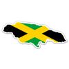 Jamaica Flag Jamaican Country Shape - 5" Vinyl Sticker - for Car Laptop I-Pad - Waterproof Decal view 1