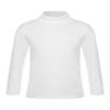 YONGHS Kids Girls Boys Basic Long Sleeve Turtleneck T-Shirts Fall Winter Warm Pullover Thermal Tops White 7-8 view 1
