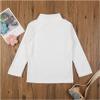 YONGHS Kids Girls Boys Basic Long Sleeve Turtleneck T-Shirts Fall Winter Warm Pullover Thermal Tops White 7-8 view 4
