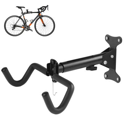 Cyfie Bike Wall Mount Hanger, Bicycle Garage Storage Rack Hook with a Helmet Hook to Hang the Helmet, Horizontal Indoor Bike Holder for Hanging Mountain, Road, Hybrid Bikes
