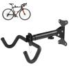 Cyfie Bike Wall Mount Hanger, Bicycle Garage Storage Rack Hook with a Helmet Hook to Hang the Helmet, Horizontal Indoor Bike Holder for Hanging Mountain, Road, Hybrid Bikes view 1