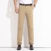 Men's Cotton Casual Straight Trousers Fit Signature Stretch Pant Iron Free Premium Flat Front Flex Waist Pant (Khaki,30) view 2