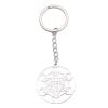 UNIFT Metatron's Cube Keychain For Women Men Stainless Steel Sacred Geometry Hexagram Round Spiritual Keychain Amulet Jewelry (sliver 2) view 1