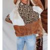 JEsilunmaMY Women's Patchwork Corduroy Jacket Lapel Button Down Camo Printed Shirts Casual Loose Fall Cardigan Shacket Coats (Brown2,X-Large) view 2