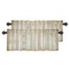 BaoNews Gold Vintage Simple Stripe Kitchen Valances for Windows,Brown Beige Blackout Valances Curtains Multilayer Polyester Drapes for Kitchen Bedroom 2 Pack 52X16 Inches view 1