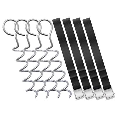 Happyyami 1 Set Ground Anchor Tree Stakes Trampoline Stakes Anchors Fence Stakes Spiral Trampoline Anchor Tent Anchors Camping Stakes Heavy Duty Pet Supplies Portable Galvanized Iron