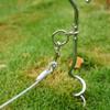 Happyyami 1 Set Ground Anchor Tree Stakes Trampoline Stakes Anchors Fence Stakes Spiral Trampoline Anchor Tent Anchors Camping Stakes Heavy Duty Pet Supplies Portable Galvanized Iron view 2