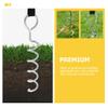 Happyyami 1 Set Ground Anchor Tree Stakes Trampoline Stakes Anchors Fence Stakes Spiral Trampoline Anchor Tent Anchors Camping Stakes Heavy Duty Pet Supplies Portable Galvanized Iron view 3