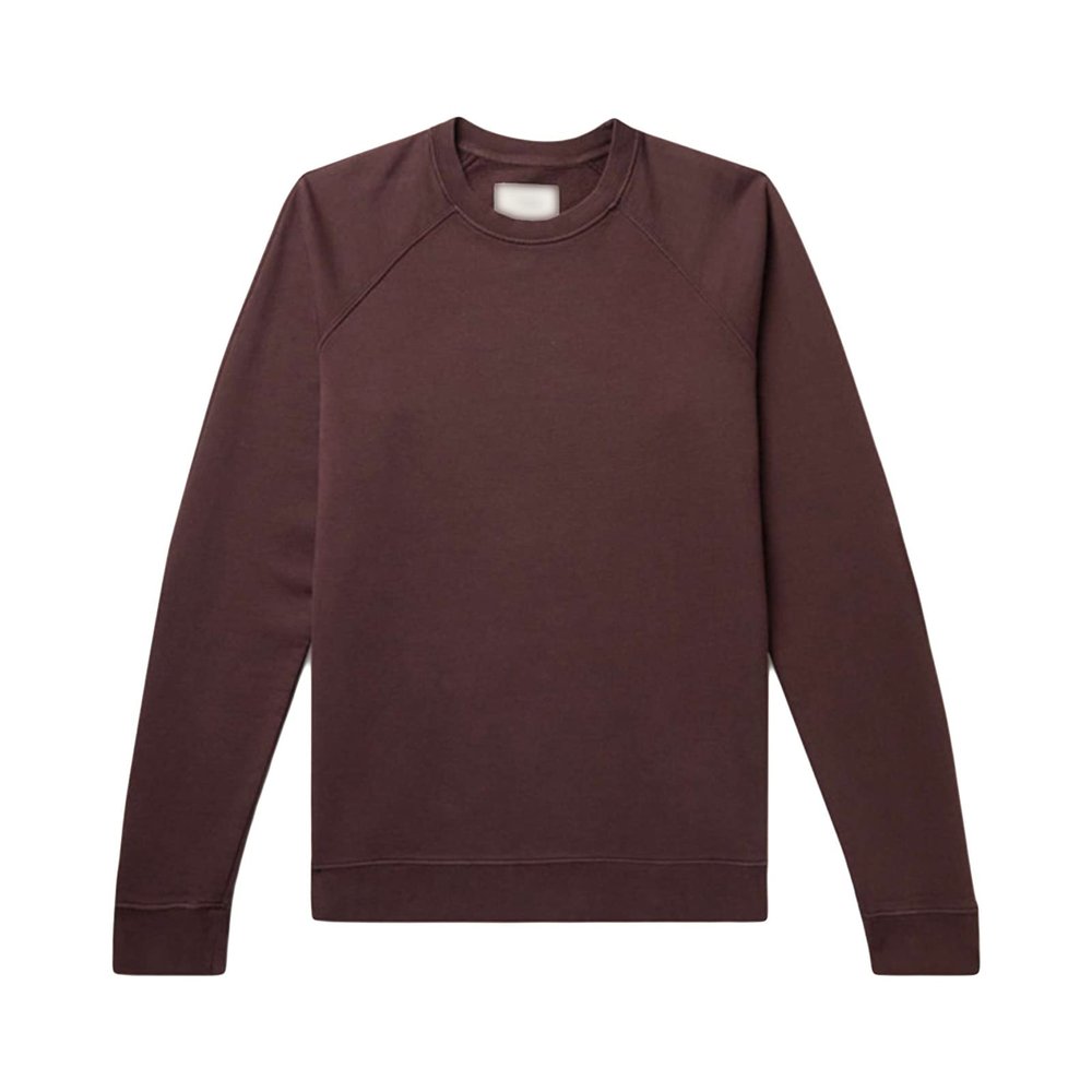 DGKaxiyaHM Men's Relaxed Slim Long-Sleeved Solid Color T-Shirt Pullover Basic Warm Bottoming Shirt Crew Neck Sweatershirt Top (Dark Red,Small)