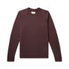 DGKaxiyaHM Men's Relaxed Slim Long-Sleeved Solid Color T-Shirt Pullover Basic Warm Bottoming Shirt Crew Neck Sweatershirt Top (Dark Red,Small) view 1