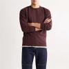 DGKaxiyaHM Men's Relaxed Slim Long-Sleeved Solid Color T-Shirt Pullover Basic Warm Bottoming Shirt Crew Neck Sweatershirt Top (Dark Red,Small) view 2