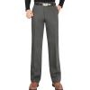 Men's High Waist Casual Straight SlacksExpandable Waist Comfort Straight Pant No Iron Khaki Classic Fit Pant (Grey,30) view 1