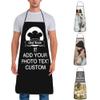 AXKEUDO Custom Apron for Adults Personalized Aprons Customize Name Text Logo Image Photo Cook Chef Apron Maroon view 1