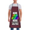 AXKEUDO Custom Apron for Adults Personalized Aprons Customize Name Text Logo Image Photo Cook Chef Apron Maroon view 2