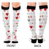 Wusikd Cardiogram Of Heart Compression Socks for Women and Men Circulation Heart Beats Long Socks for Athletic Running 1 view 2