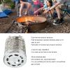 Camping Tent Heating Cover, Stainless Steel Mini Heater Cover Portable Camping Heater Stove Cover with Handle & Mesh Bag Outdoor Warming Stove Cover for Picnic, Hiking, Traveling view 4