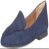 Amazon Essentials Women's Loafer Flat, Navy Microsuede, 7 Wide view 1