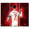 3 Pcs Paintings Canvas Wall Art Cristiano Ronaldo Art Prints Soccer Star Paintings for Wall Decorations Modern Artwork Wall Hanging Living Room Wall Decor Stretched and Framed Ready to Hang 42x28 in view 1